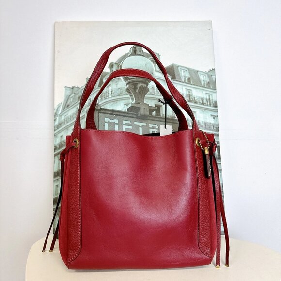 Coach 53352 Harmony Hobo IN Deep Red - Picture 2 of 8